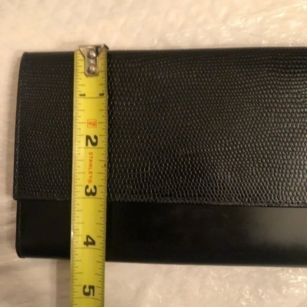 Joseph abboud black leather checkbook wallet